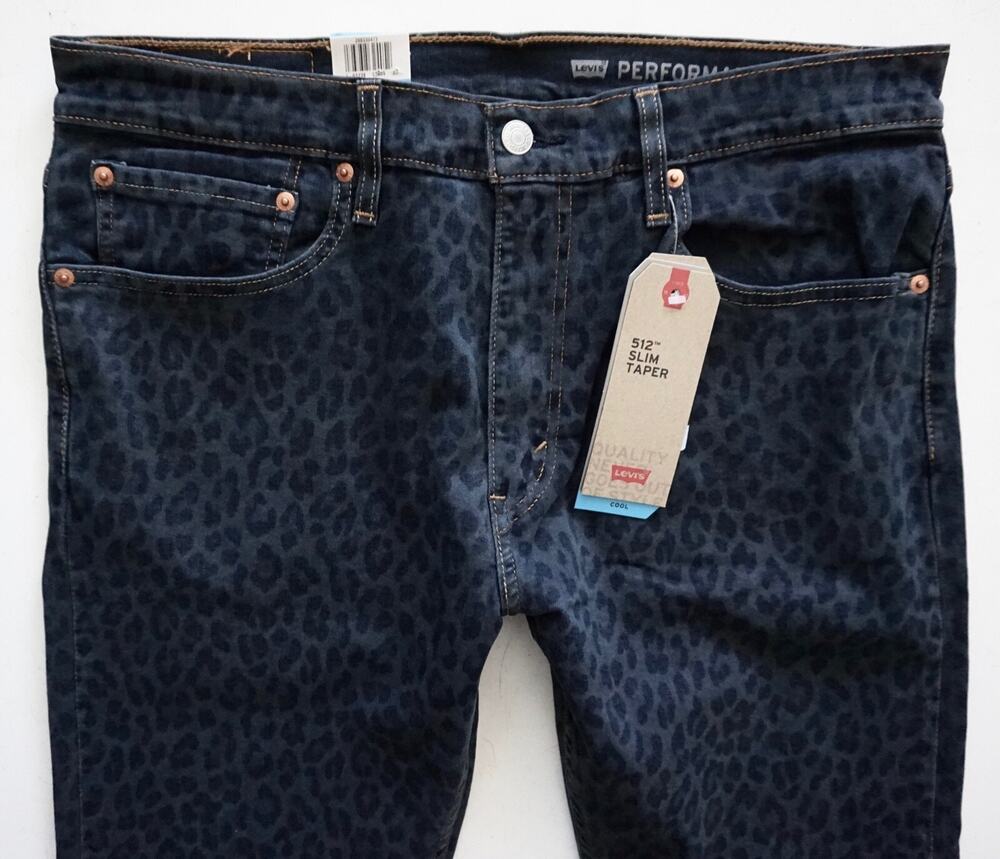 Levi's Jeans 512 Slim Taper Mango Cheetah Stretch Performance 288330473 32 X 30